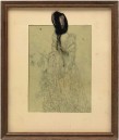 Ross Chisholm, Untitled (Delme), 2010, Papier, crayon, cadres trouvés, 29.5 x 24.4 cm.