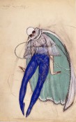 Georges Lepape (1887 - 1971), aquarelle, Costume pour le Théâtre de l'Athénée.