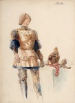 Alfons Mucha (1860 - 1939), aquarelle et encre de Chine, Costume pour "Istradella".