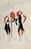 Charles Gesmar (1900 - 1928), technique mixte, Costume pour le Moulin Rouge.