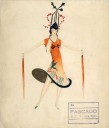 Jean Aumond (actif 1919 - 1965), aquarelle, Costume pour le Casino de Paris, 1922.