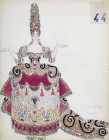 Georges Kugel Benda (1873 - actif 1961), technique mixte, Costume "Marquise" en 1918.
