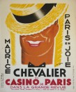 Charles Kiffer, estampe pour "Paris en joie" avec Maurice Chevalier au Casino de Paris" en 1938.