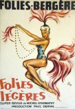 O'Kley, estampe pour "Folies Légères" Super Revue de Michel Gyarmathy aux Folies-Bergères en 1958.