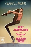 Jean-Paul Goude, estampe pour "La Revue" de Roland Petit avec Zizi Jeanmaire au Casino de Paris en 1980-1981.