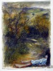 CHAMBAS, Paysage, Crayons de couleur, 2008, 30,5 x 23 cm