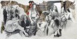 CHAMBAS, Fanfare pour un harem, 2011 Mine de plomb et collage, 150 x 300 cm