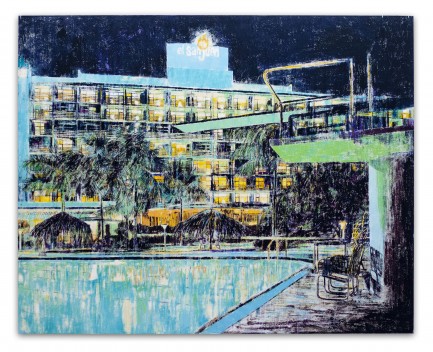 Enoc Perez, Hotel San Juan, Puerto Rico, 2004, huile sur toile, 182,9 x 228,6 cm