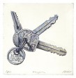 Don Nice Keys, 1994 Aquarelle 20,3 x 20,3 cm