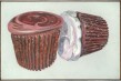 Don Nice, Cupcakes, 1963 Huile sur toile 30,4 x 45,7 cm