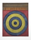 Jasper Johns, Target with four faces, 1979 Eau-forte et aquatunte en couleurs Epreuvé datée, signée et dédicacée à Piero Crommelynck «Proof for Piero». Atelier A. et P. Crommelynck 76,2 x 55,9 cm © Jasper Johns / ADAGP, Paris, 2014