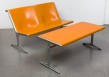 Friso Kramer, Banquette, 1967, Wilkham, ciranol et acier