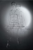 Alexandre Bour Pensée suspendue n°3, 2015 Sculpture en fils de fer 170 x 90 x 50 cm © Nathalie Jouan