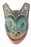 Masque Ours Tlingit, 1965 - 75 Bois, rawhide, peinture, lanières de peau, corde 28 x 21,3 cm