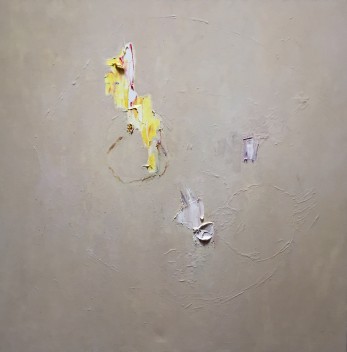 Safia Haddad, Jus de citron, 2014, Huile sur toile, 80 x 80 cm